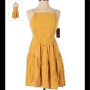 Wild Fable Marigold embroidered top ruffle dress